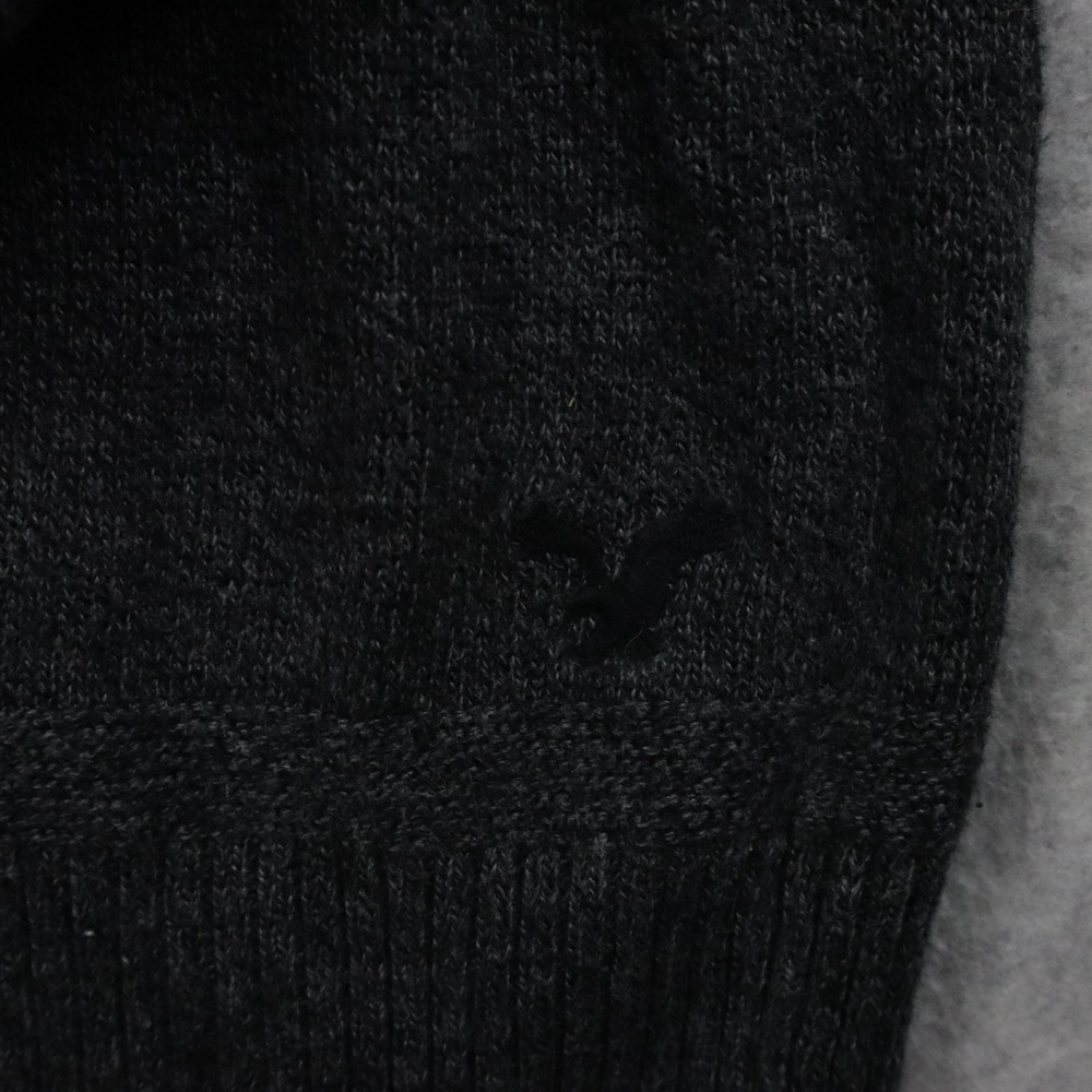 American Eagle Sweater Mens Medium 1/4 Button Pullover Mock Neck Long Sleeve - Picture 3 of 9